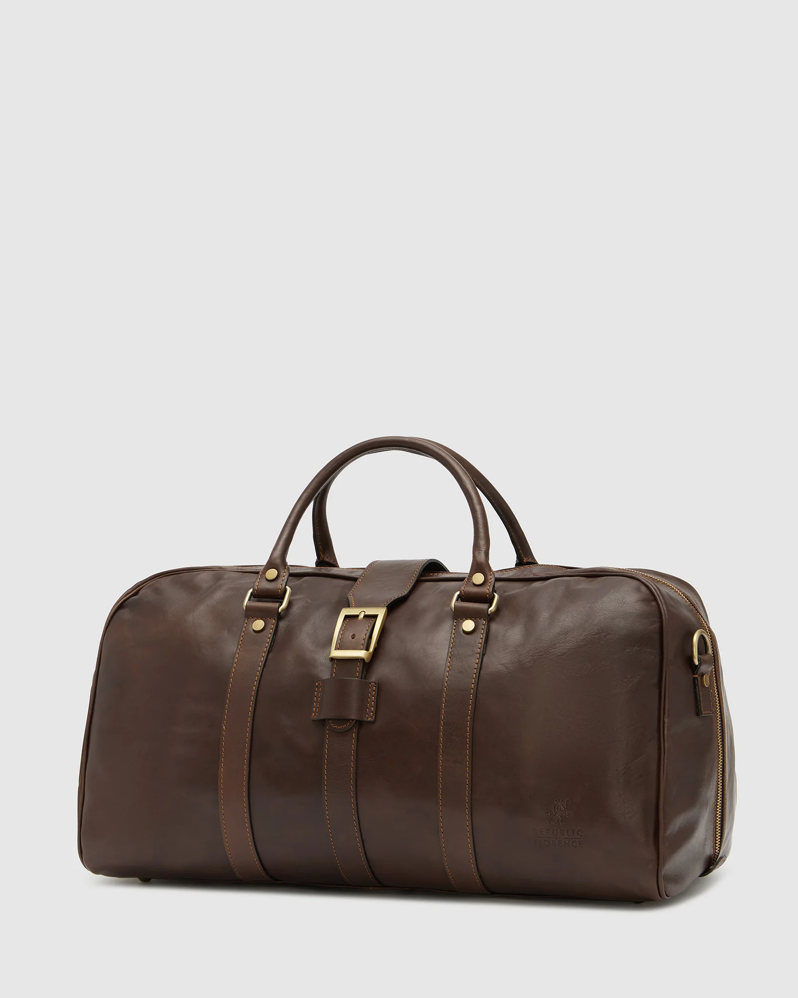 Amerigo Espresso - Leather Weekender Bag - Image 4