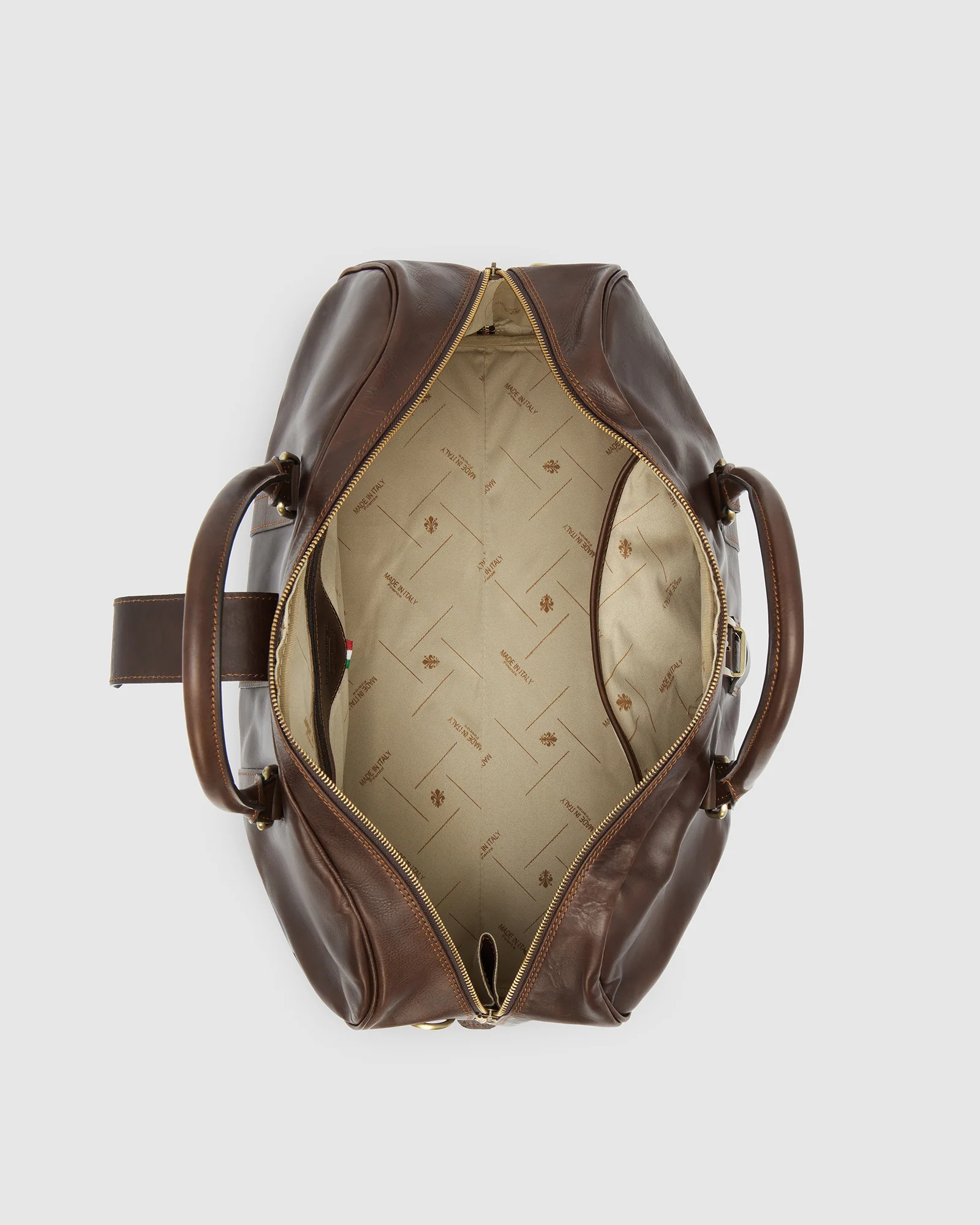 Amerigo Espresso - Leather Weekender Bag - Image 7