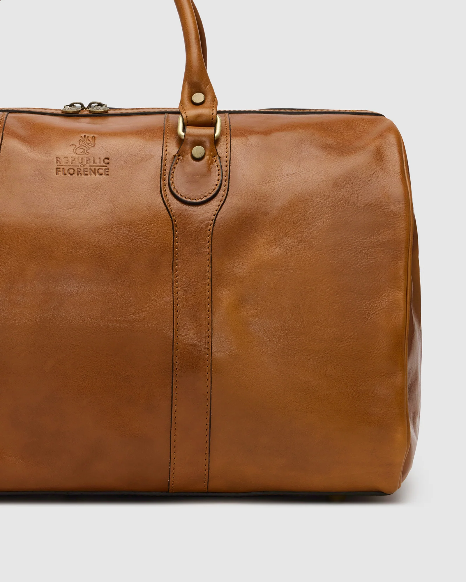 Beltrami Honey - Leather Weekender Bag - Image 4