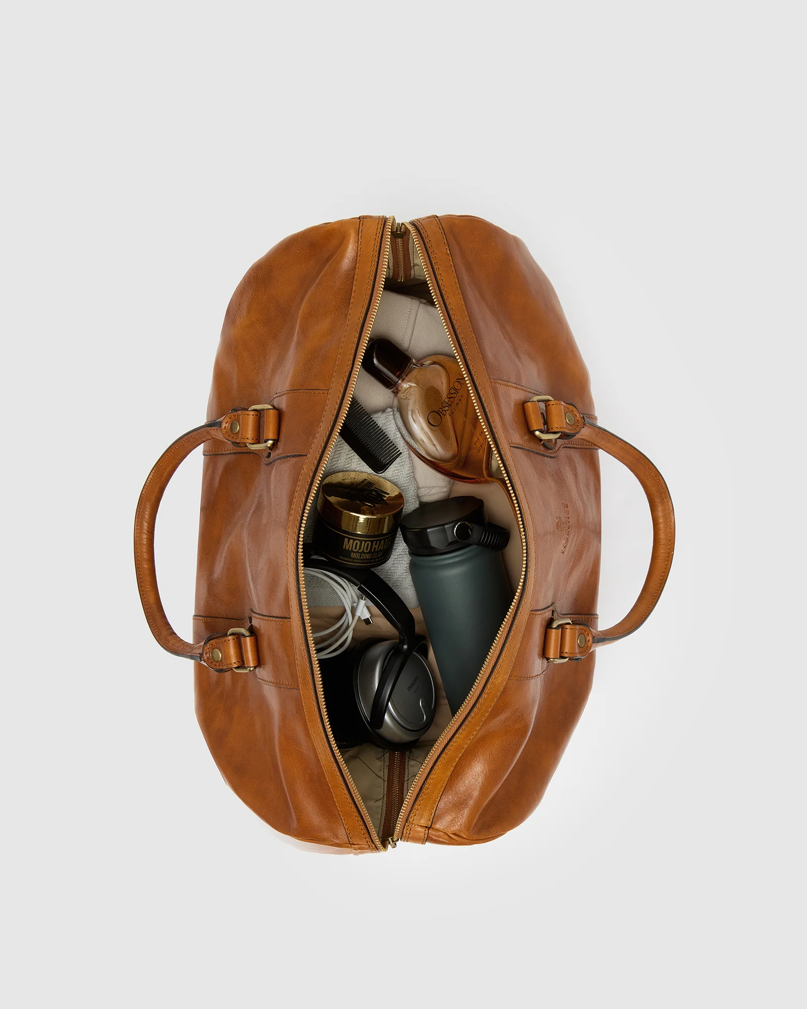 Beltrami Honey - Leather Weekender Bag - Image 9