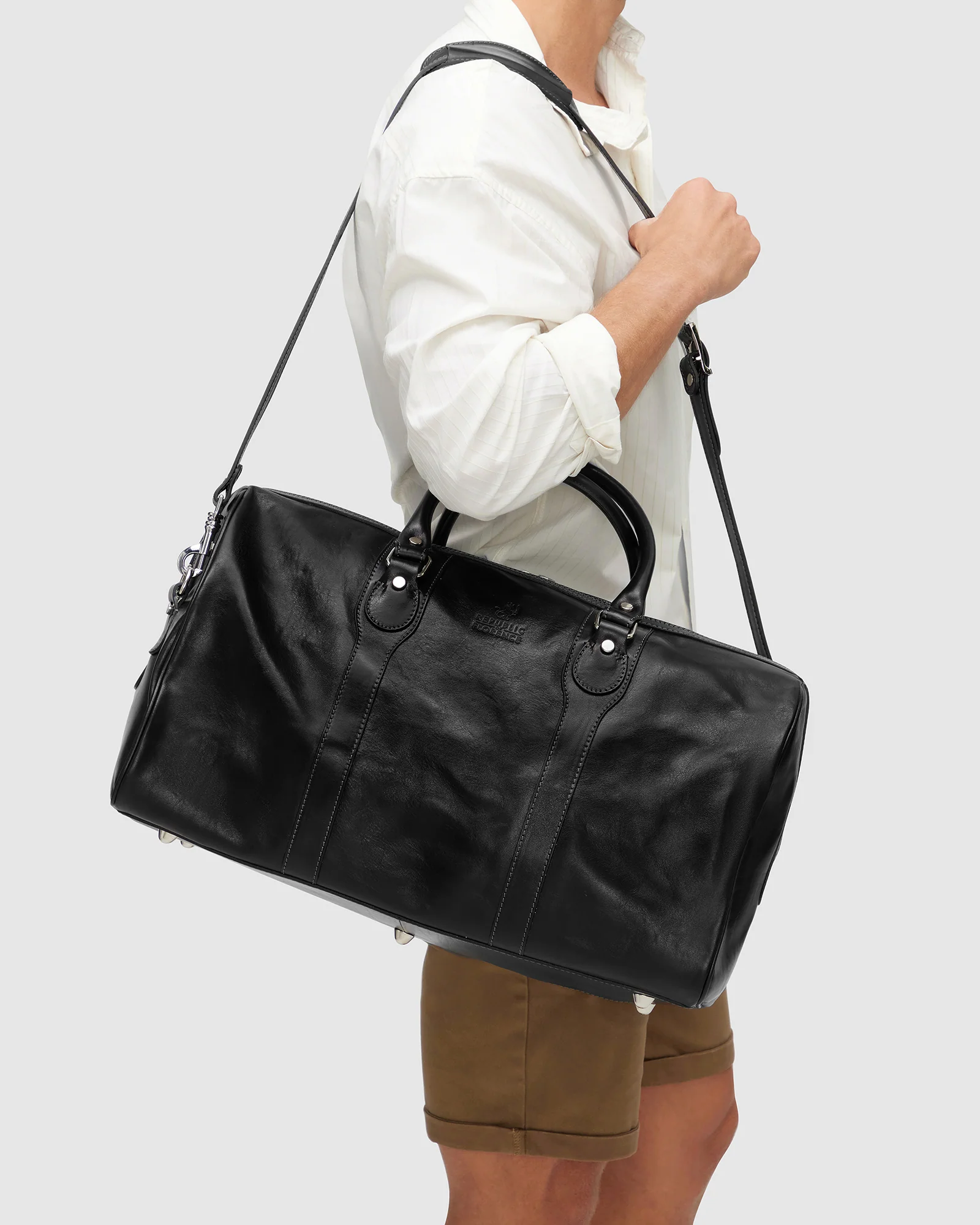 Beltrami Jet - Leather Weekender Bag - Image 3