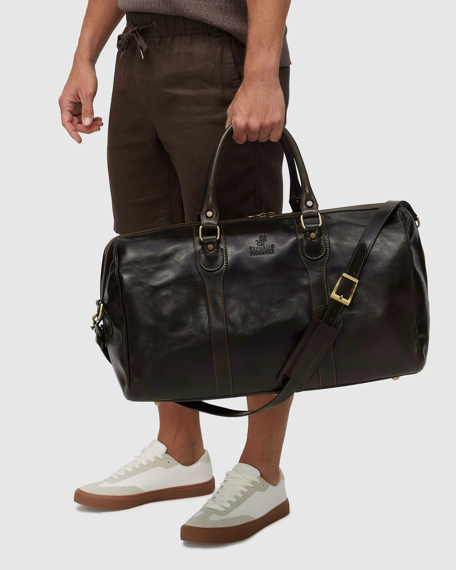 Beltrami Moro - Leather Weekender Bag - Image 4