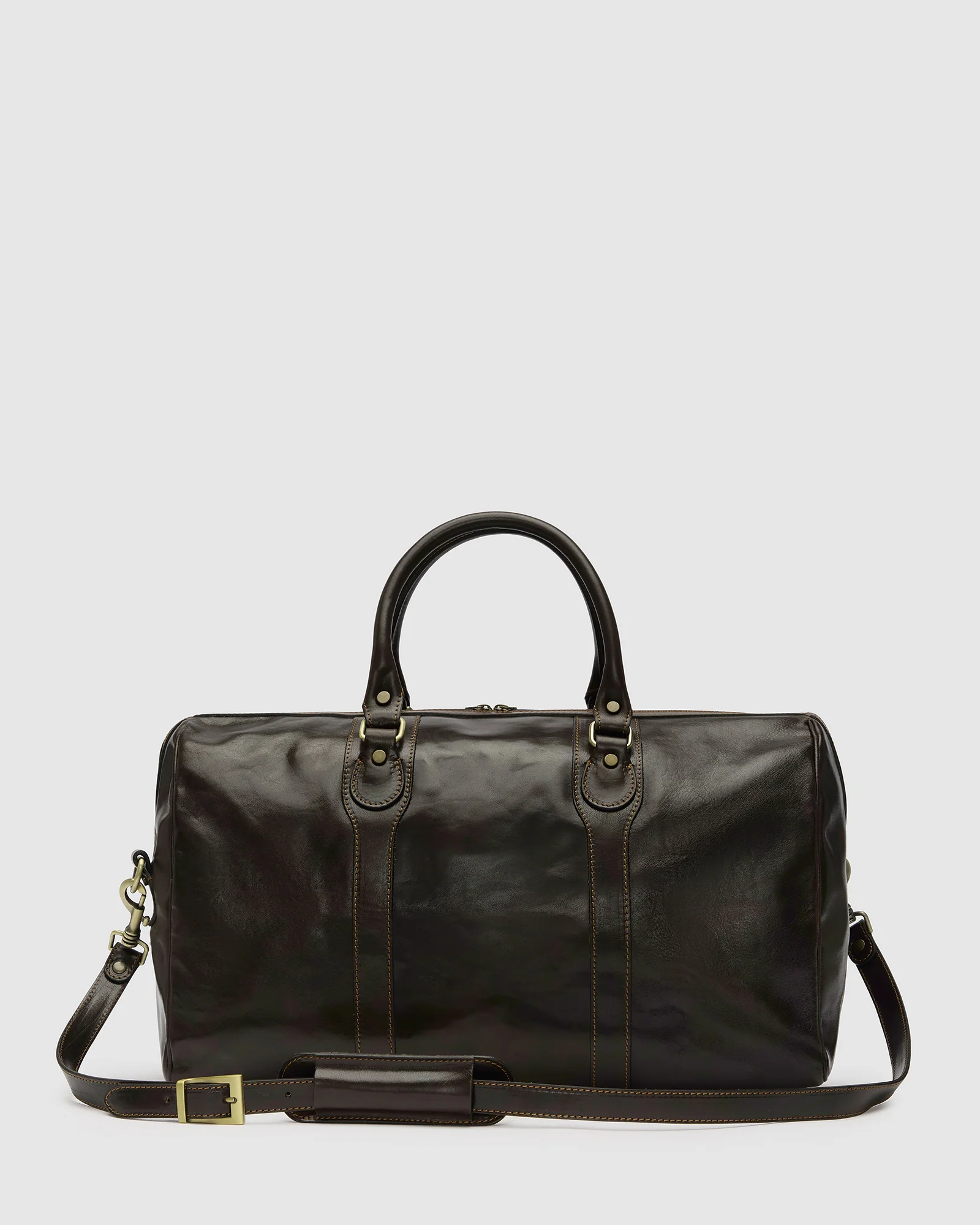 Beltrami Moro - Leather Weekender Bag - Image 7