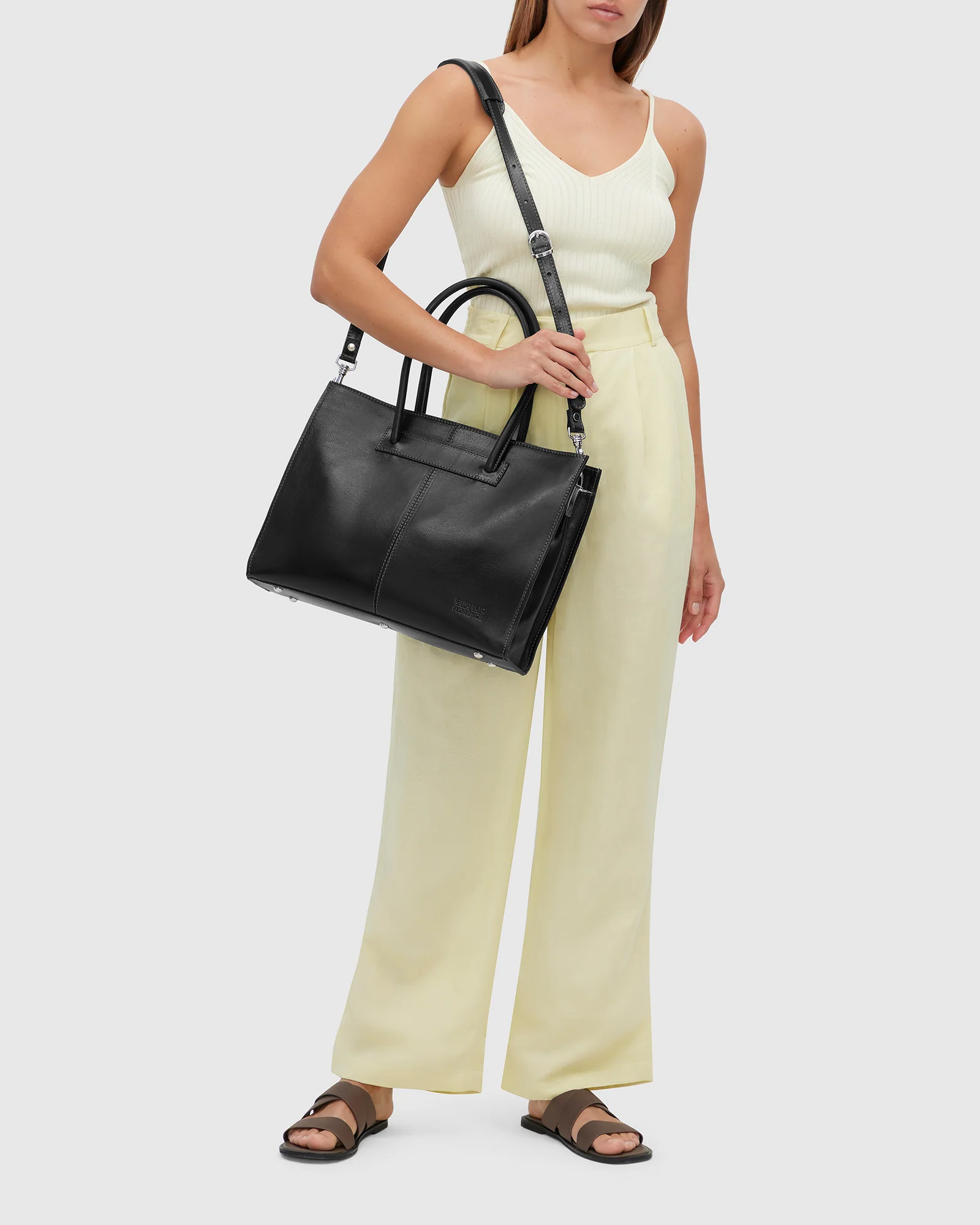 Florence Jet – Leather Work Tote - Image 4