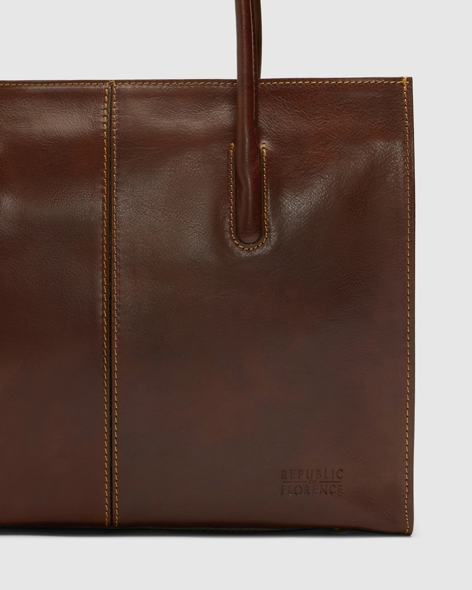 Florence Terra - Leather Work Tote - Image 4