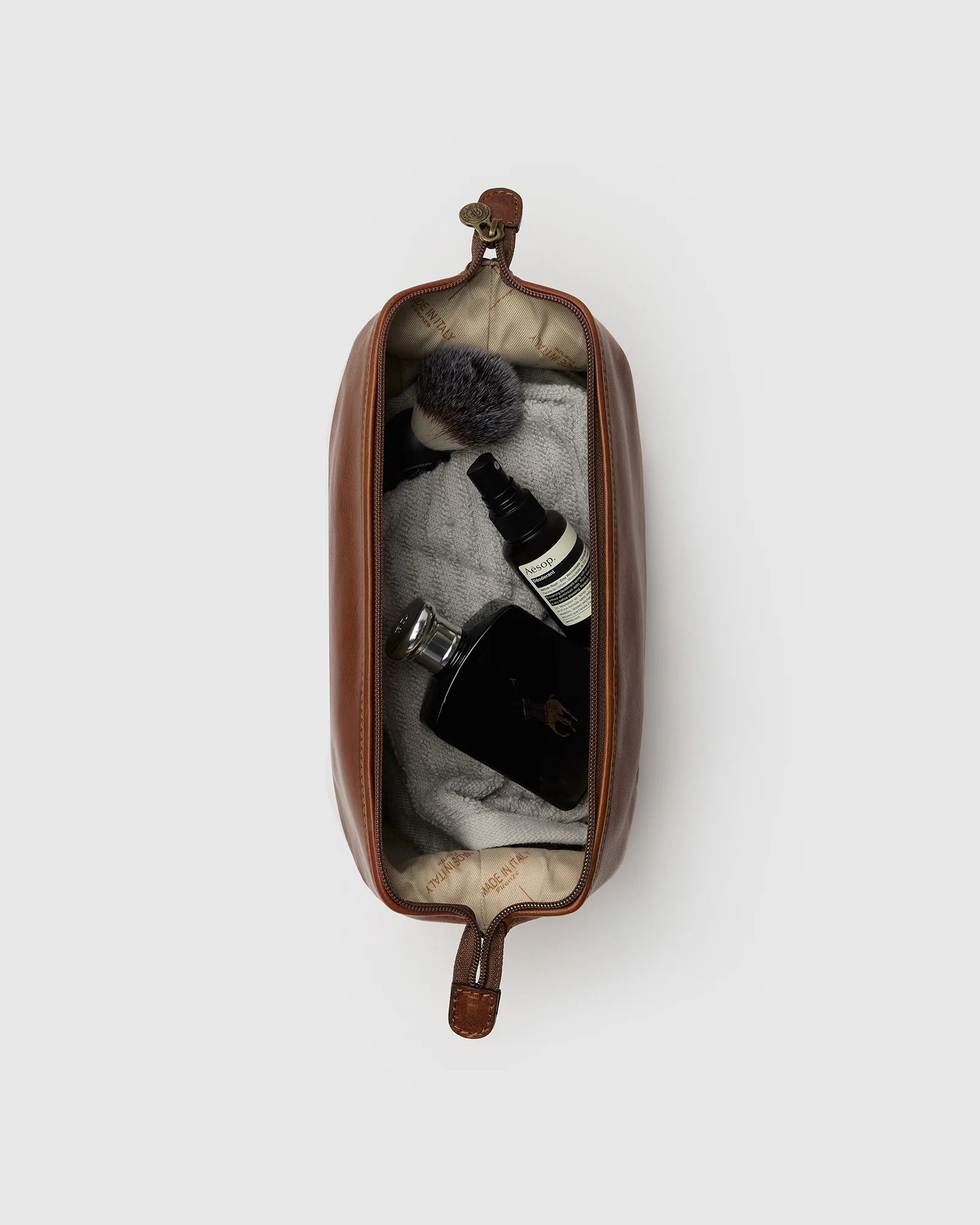 Grand Dopp Kit Earth - Leather Toiletry Bag - Image 8