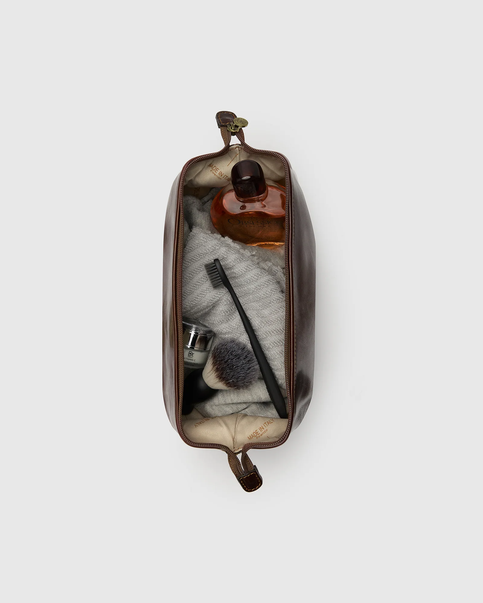 Grand Dopp Kit Terra - Leather Toiletry Bag - Image 3