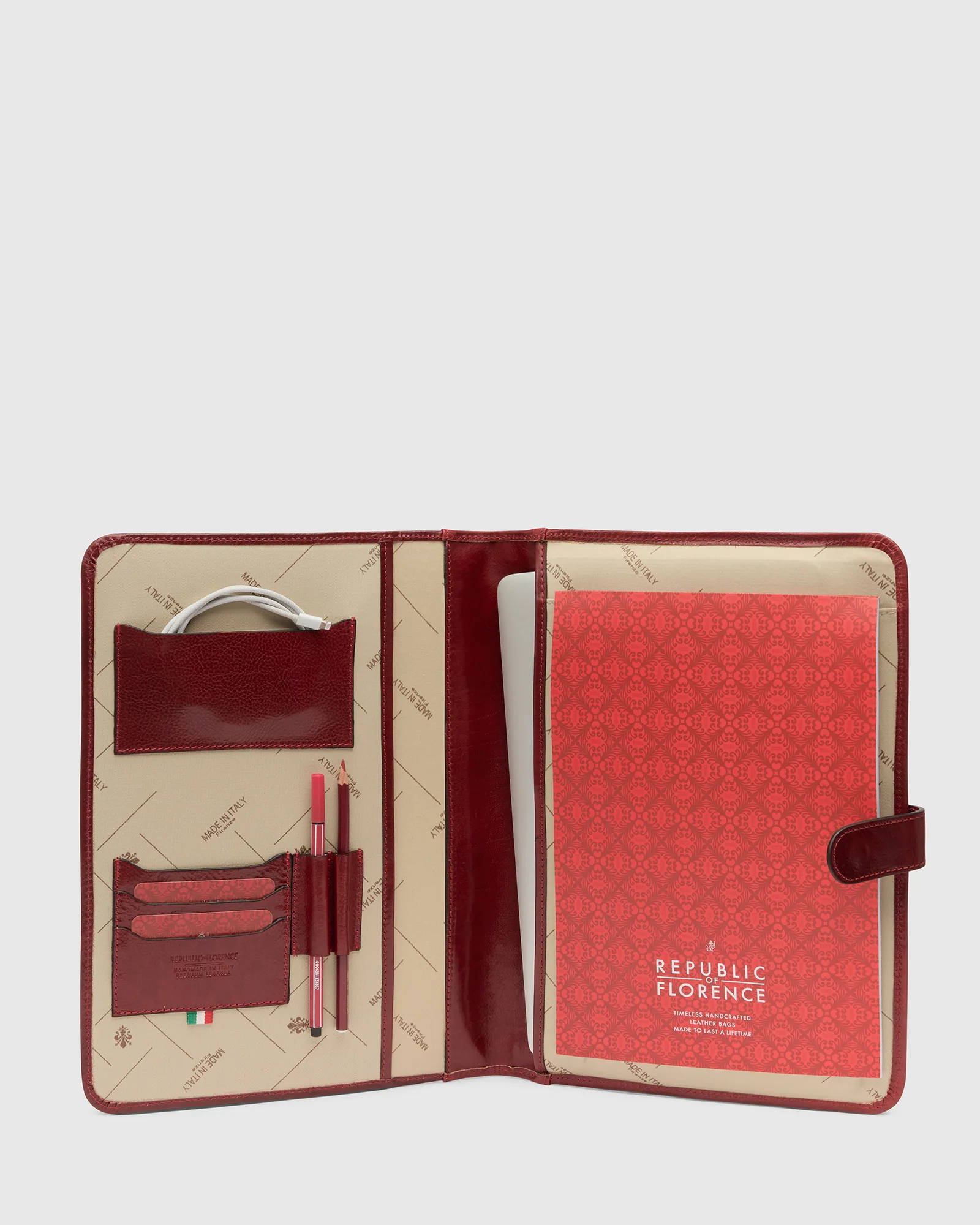 Imperial Rosso - Clip-On Leather Compendium - Image 8