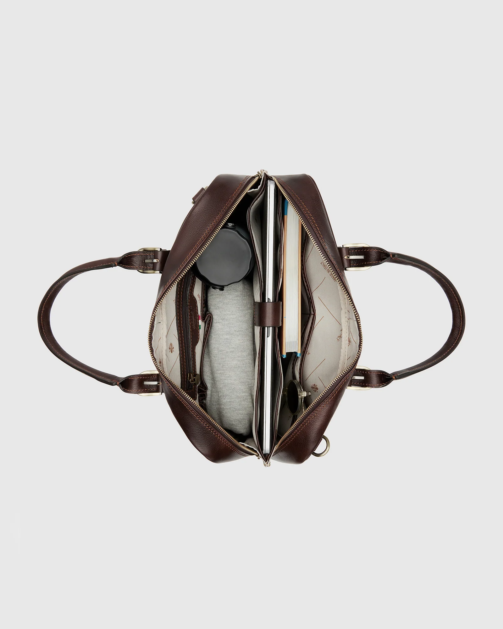 Madrid Espresso - 16" Leather Briefcase - Image 9