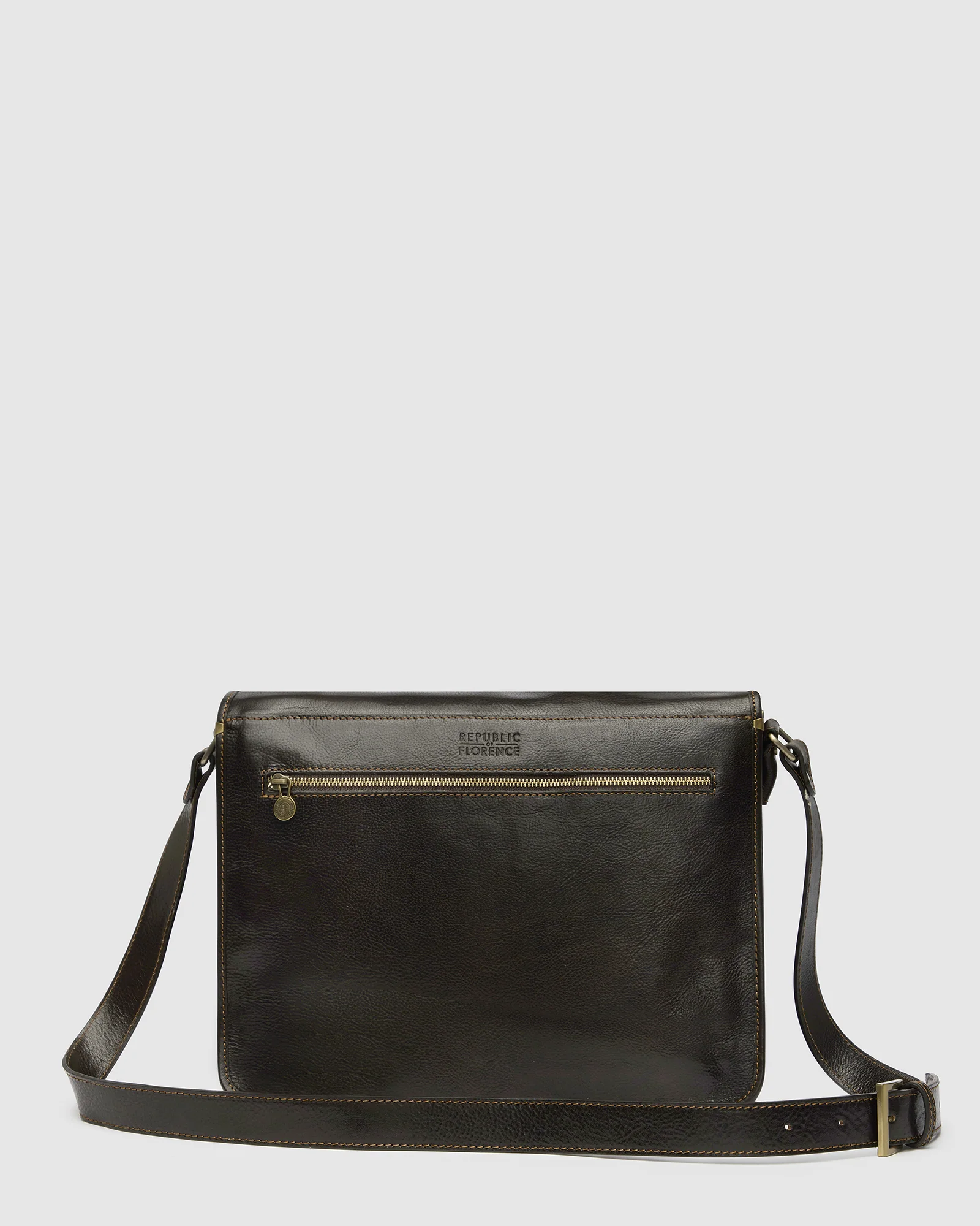 Nero Moro - 15" Leather Messenger Bag - Image 7
