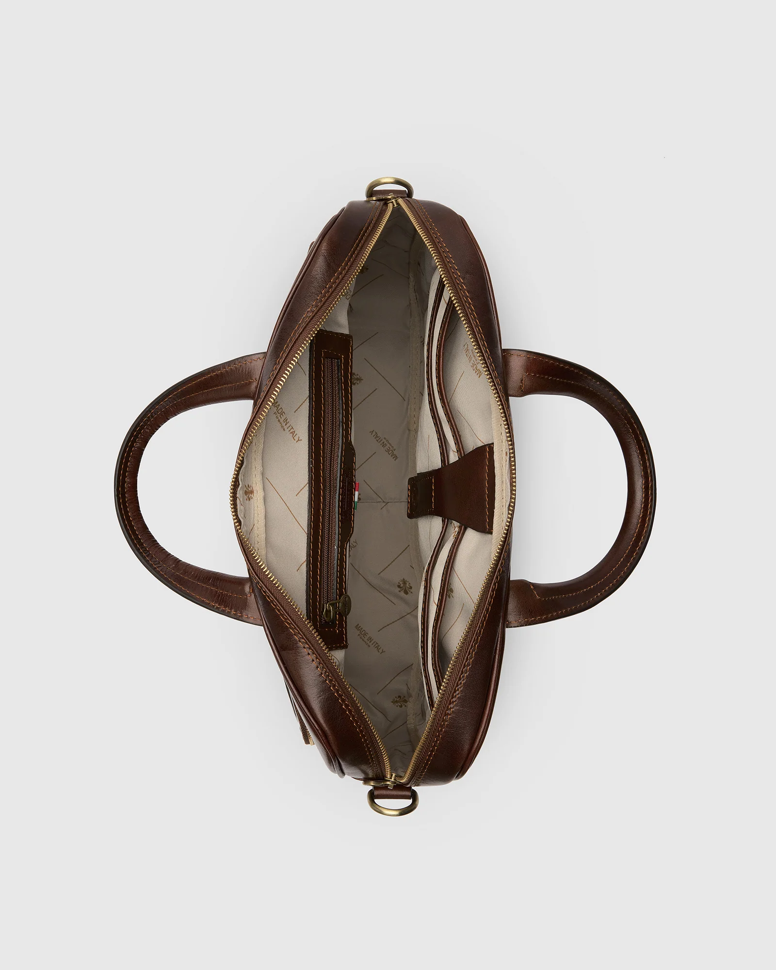 Pretoria Espresso - 15" Leather Laptop Briefcase - Image 7