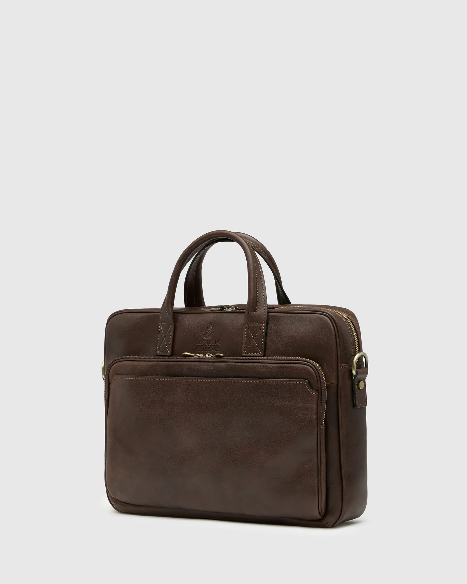 Pretoria Espresso - 15" Leather Laptop Briefcase - Image 9