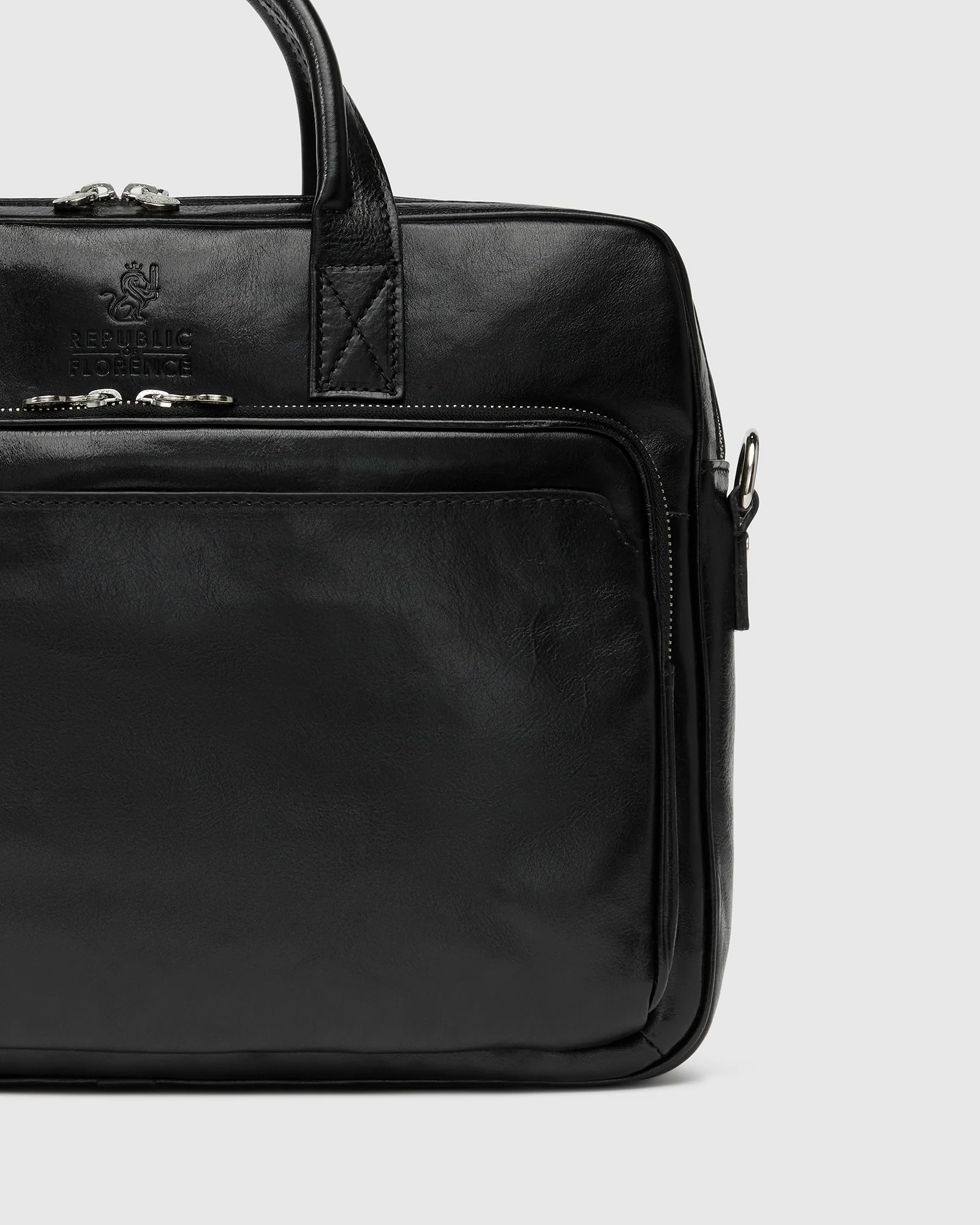 Pretoria Jet - 15" Leather Laptop Briefcase - Image 3