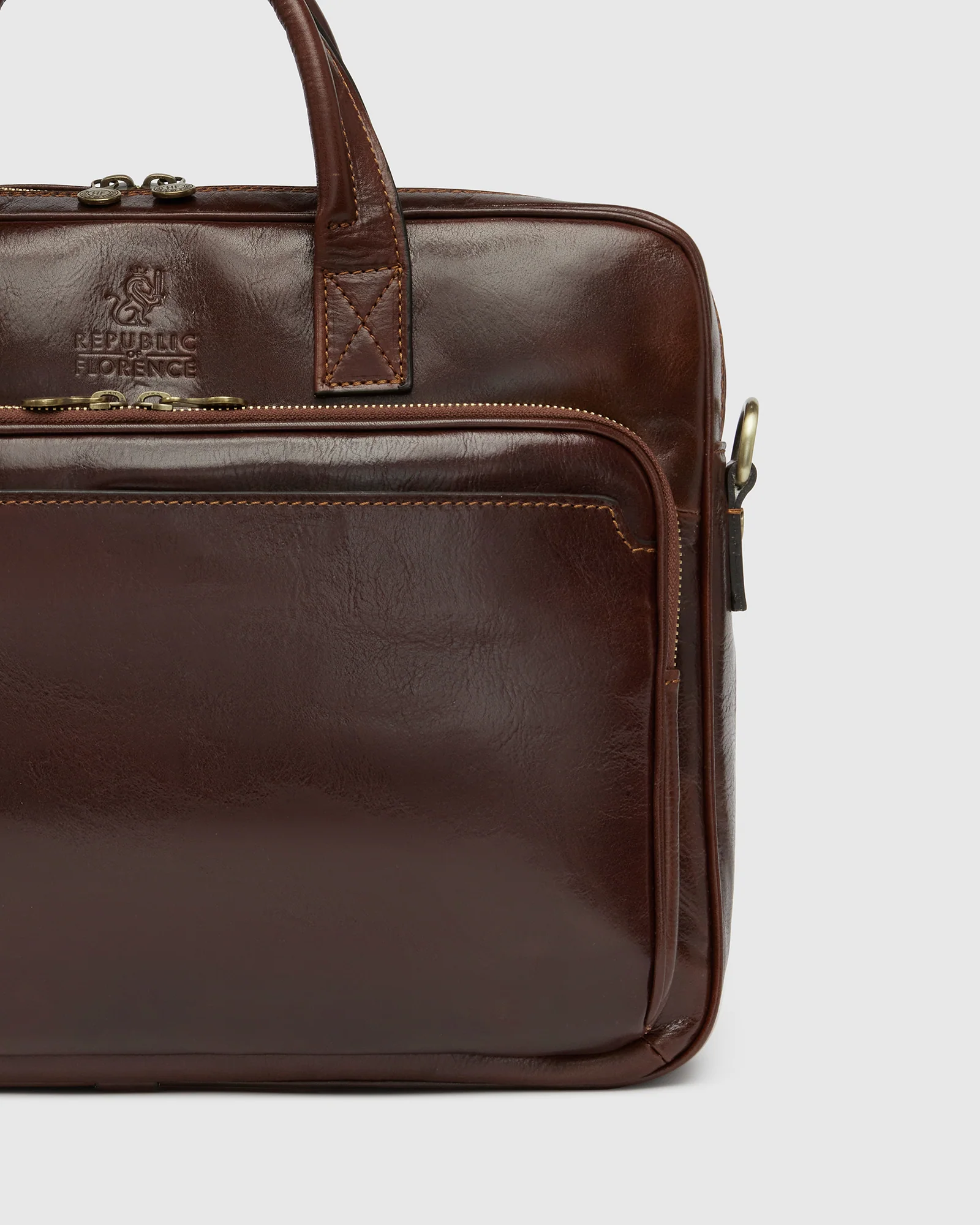 Pretoria Terra - 15" Leather Laptop Briefcase - Image 3